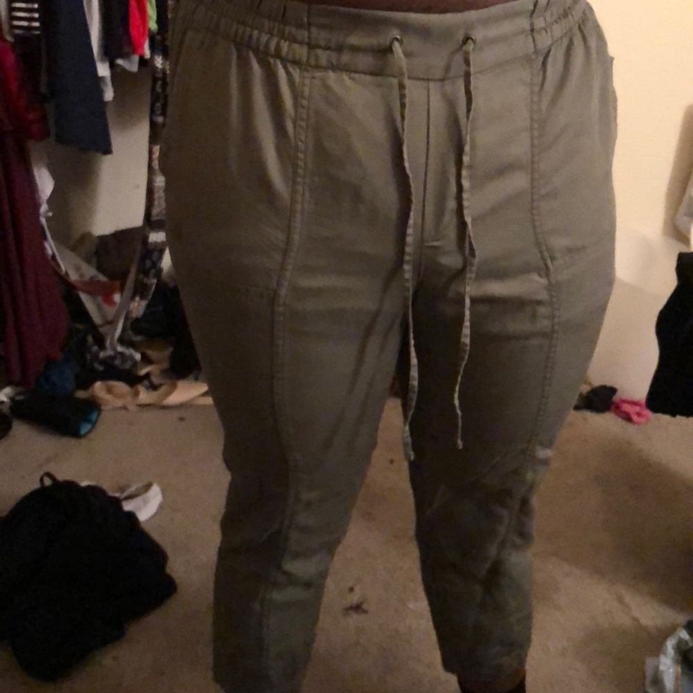 Green pants simple